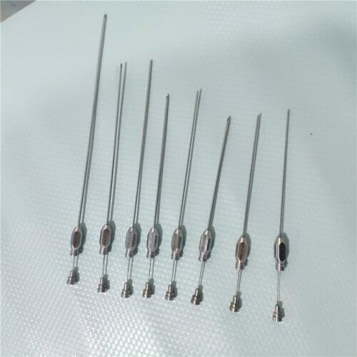8pcs face fat needle cannula with Cleaning Facial fat filling graft transplantation Cannulas Liposuction needles