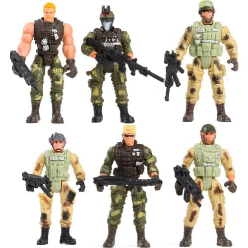 New Special Price Die Cast PVC Childrens Toy Soldier Model Military Figures 10cm Joints Can Be Moving Dolls Lol