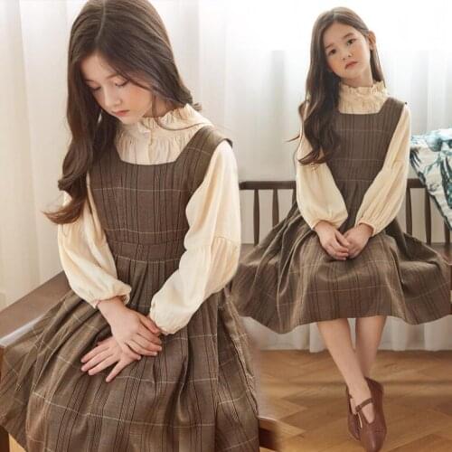 Girl Fall Clothes Sets 2019 New Long Sleeve Shirts And Dresses Boutique Kids Clothing Sets 10 12 year Fashion Casual 2 Pcs Sets