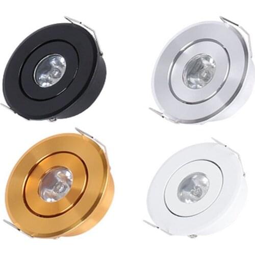 1pcs 1W 3W MINI Round 3W High Power LED Recessed Ceiling Down Light Lamps LED Downlights for Living Room Cabinet Bedroom