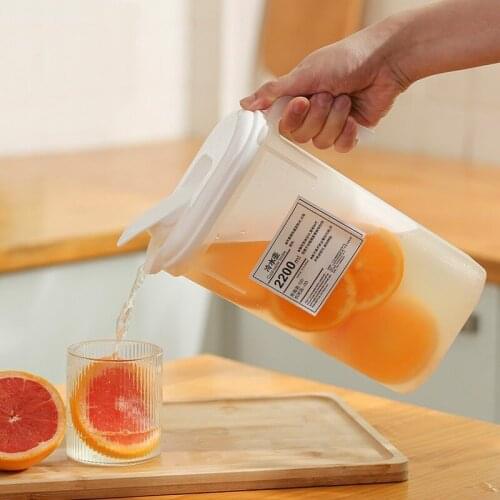 Juice Storage Water Jug Plastic Handle High Capacity Nordic Japanese Water Jug Refrigerator Garafa De Agua Drinkware DE50SH