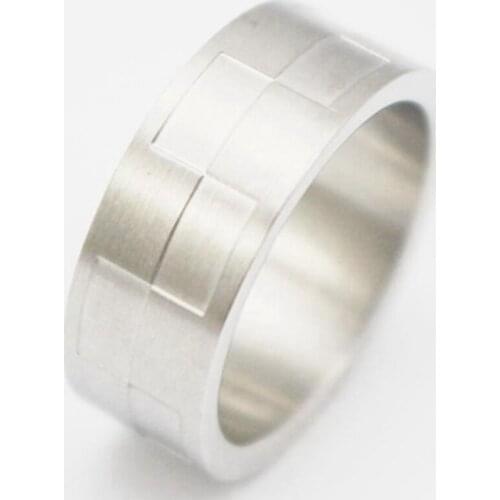 Fashion stainless steel silver color lover ring wedding jewelry birthday present for men women ring hot