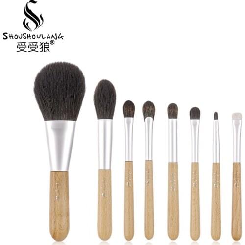 Shoushoulang Professional Handmade Make Up Brush Set 18# Face Powder Eye Shadow Brush Soft Blue Squirrel Hair Makeup Brushes Kit