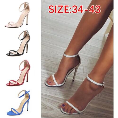 2020 Summer High Heels New Women Pumps Comfort Women Shoes Buckle Women Sandals Sexy Party Shoes Women Heels Female Plus Size 43