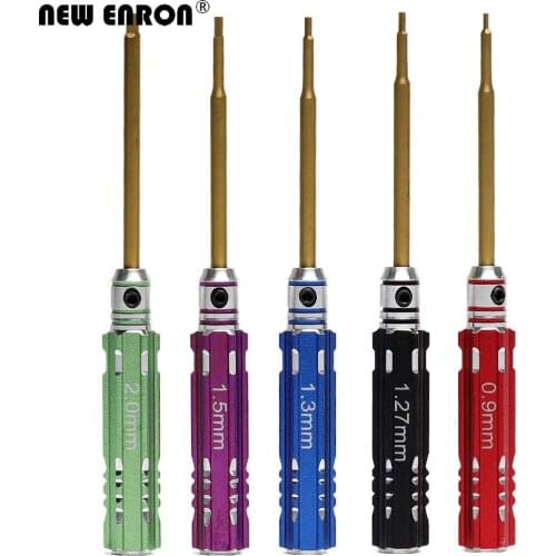 NEW ENRON Meta 0.9/1.27/1.3/1.5/2.0mm Hexagon Screwdriver Screw Driver Tool Kit for 1/24 RC Car Axial SCX24 Traxxas TRX-4 Tamiya