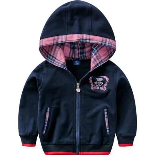 New arrival Little Bear Childrens Clothes New Outerwear Spring And Autumn 2019 Foreign Style Girls Open-topped Size 2y-8y