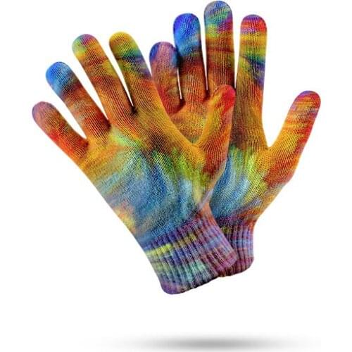 New 3D Print Colorful Autumn Gloves Women Fashion Touch Screen Gloves Winter Outdoor Sports Mittens Female Christmas Mitten