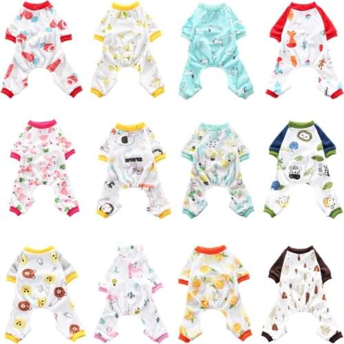 Dog Pajamas Pet Clothes For Small Dogs Cat Pyjama Dog Puppy Jumpsuit for Medium Dogs Sleepingwear Warm Clothing Coat Yorkshir 35