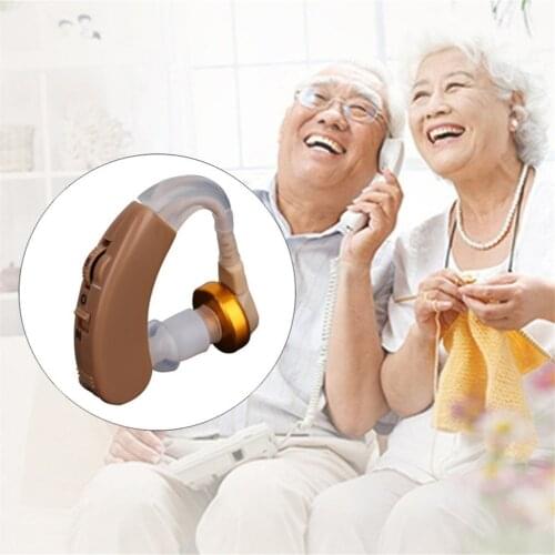 Plastic Super Mini Adjustable Hearing Aids Ear Sound Amplifier Volume Tone Listen Hearing Aid Kit Hook In Ear JZ-1088A Ear Care