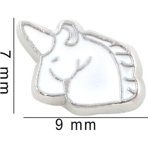 20Pcs/lot Unicorn Floating Charms Hand-made DIY for Glass Lockets
