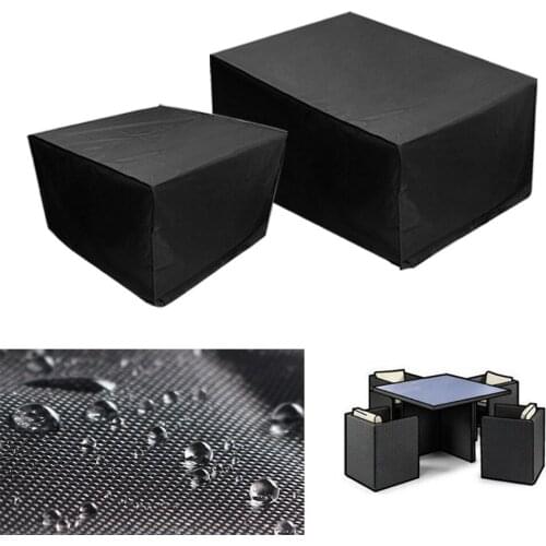 Portable Waterproof Dustproof Furniture Cover Case Tarpaulin Black