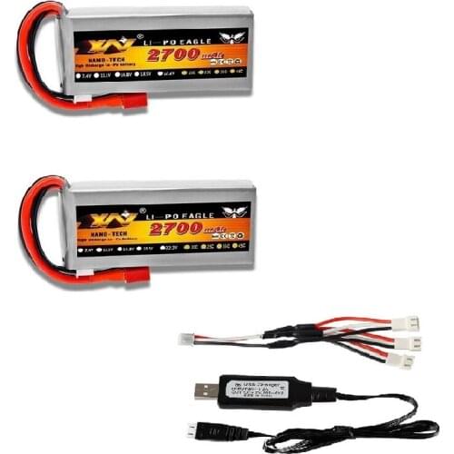 RC Lipo Battery 2s 7.4V 2700mAh 40C Max 60C /charger For Wltoys 12428 12423 RC Car feiyue 03 Q39 Upgrade parts Battery