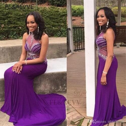 Sexy Beadings Evening Dress Long 2021 Purple V Neck Corset Backless Floor Length Evening Prom Party Dresses