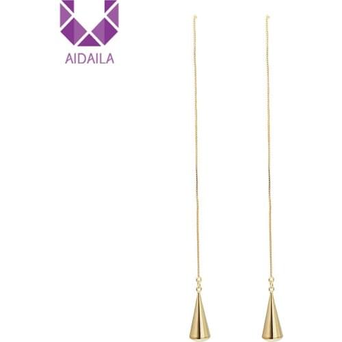 Long Chains Earrings for Women Office Ladies Korean Style Spike Shape New Fashion Jewelry Gift for Friend Girl Friend