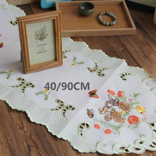 Modern Embroidery Table place Mat Lace Placemat coffee cloth Doily Cup tea dining Coaster mug Easter party drink Pad kitchen