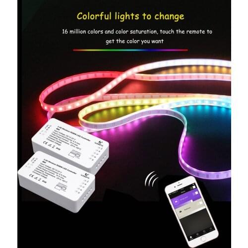 DC12-24V ZIGBEE RGB+CCT Led Controller ZLL smart phone APP Amazon alexa voice control RGBW RGB Brightness adjustment LED Dimmer