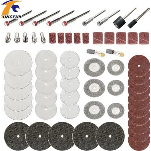 Tungfull 61pcs Drill Bits Abrasive Tools Dremel Accessories Diamond Cutting Discs Dremel Rotary Cutting Tool
