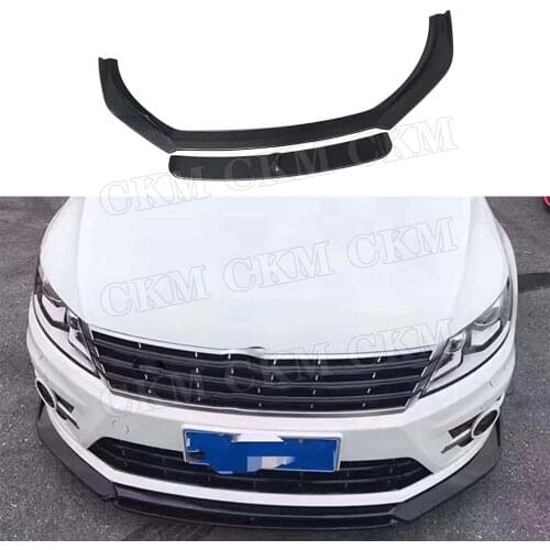 Carbon Fiber Racing Front Bumper Lip Spoiler Chin Splitter Guard for Volkswagen VW Passat CC Rline 2013-2017 E Style