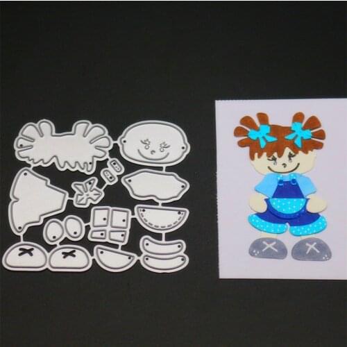YINISE108 GIRL CUT SCRAPBOOK Metal Cutting Dies For Scrapbooking Stencils DIY Album Cards Decoration Embossing Folder Die Cuts