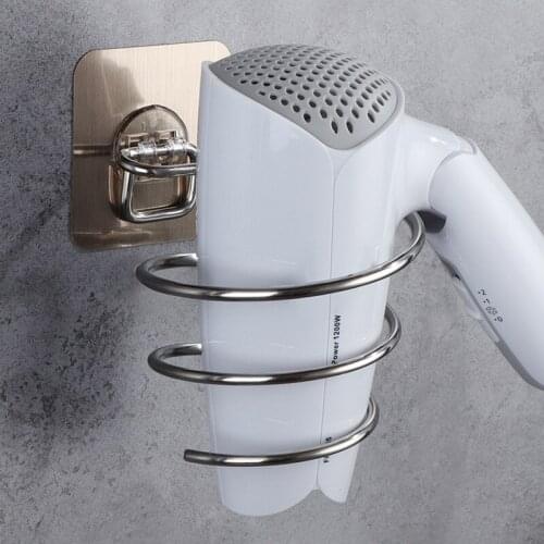 1 Pcs Stainless Steel Hair Dryer Rack Washbasin Rack Household Hair Salon Bathroom Rack Hair Dryer Storage Rack
