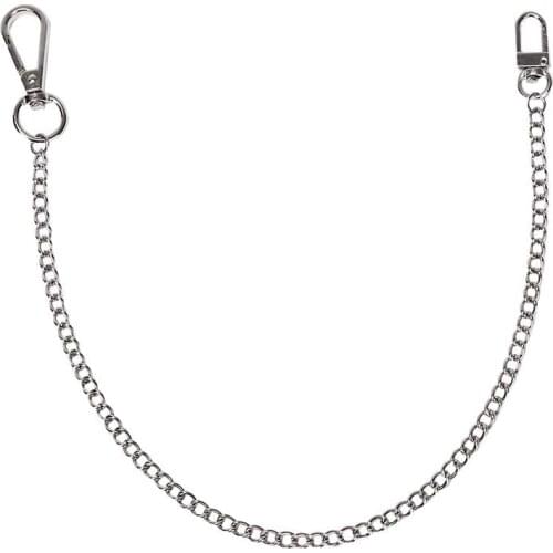 1PCS 38cm Silver Ring Clip Keyring Mens HipHop Jewelry Metal Wallet Belt Chain Rock Punk Trousers Hipster Pant Jean Keychain