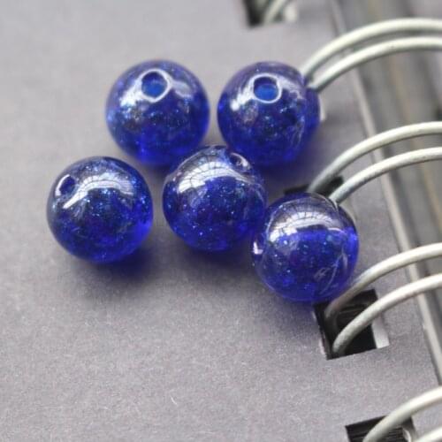 10pcs/lot 10mm Lampwork Glass Beads Glass Boutique beads Dust Sand Blue color for earring necklace making