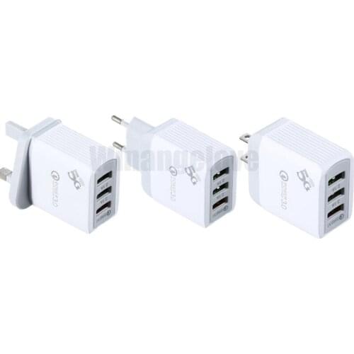 100pcs 5G Quick Charge 3.0 USB Charger for i phone 11 pro QC3.0 Fast Charing EU/US/UK Plug Wall Mobile Phone Charger