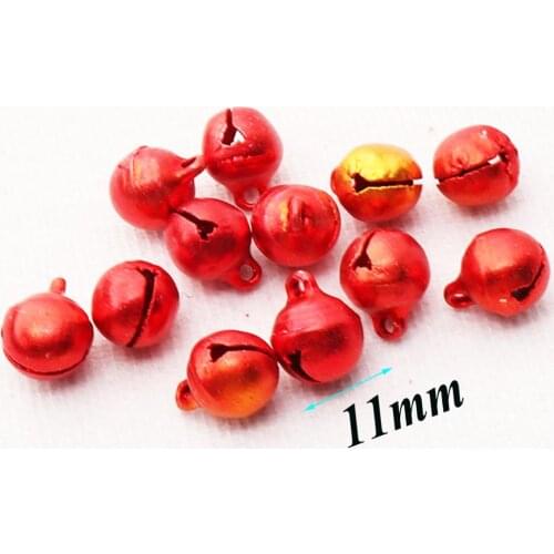 100 PCS Red Jingle Bells Christmas Bells DIY Bell Christmas Charm Durable Jingle Bells Pet Collar Bells