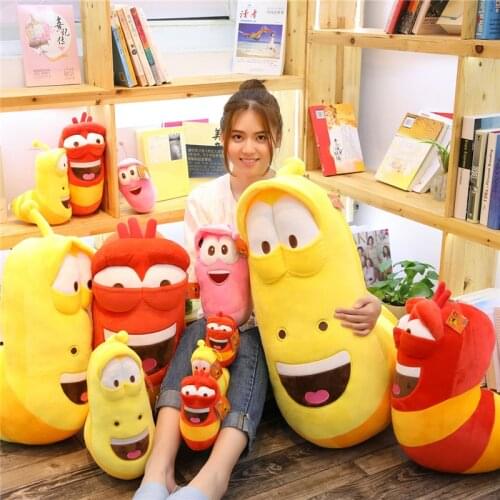 16-46cm Funny Insect Slug Creative Larva Plush Toys Stuffed Worm Dolls for Children Kawaii Birthday Gift Korean Anime Toys