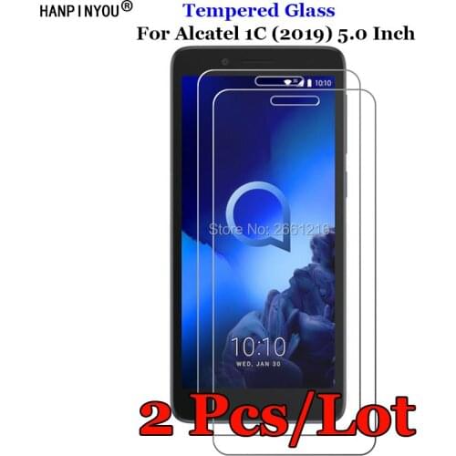 2 Pcs/Lot For Alcatel 1C (2019) Front Tough Tempered Glass 9H 2.5D Premium Screen Protector Film Guard Alcatel 1C (2019) 5.0"