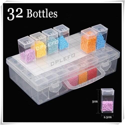 28/32/38/56/60/64/80 Bottles 5d Diamond Painting Accessories Storage Box Case Diamant Painting Diamond Mosaic Organizer Boxes