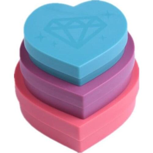 3Pcs/Set Large Capacity Heart shape Point Drill Diamond Painting Tray Plate Embroidery Tool Diamond Embroidery Accessories