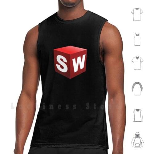 3d Cad / Cam / Cae Solid Works Designer Tank Tops Vest 100% Cotton Solid Works Solidworks Cad Cam Cadcam Cae