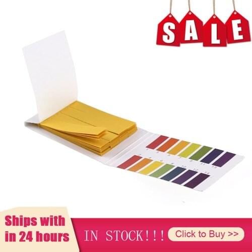 80 Strips = 1set ! Professional 1-14 PH Litmus Paper Ph Test Strips Water Cosmetics Soil Acidity Test Strips With Control Card