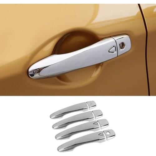 ABS Chrome Car Side Door Handle Cover Trim Molding With Smart Keyhole For Nissan Qashqai J11 2015-2018 Auto Accessories Sticker
