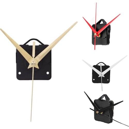 DIY Silent Quartz Clock Movement Mechanism Large Wall Clock Spindle Black Red Hands Repair Replacement Parts Tool Cross Stitch