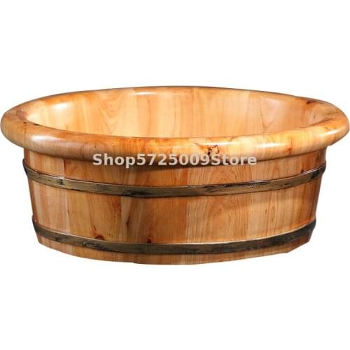 Cedar Wood Special Price Wooden Basin Foot Soaking Wooden Bucket Small Foot Washing Basin Foot Bath Solid Wood Foot Therapy