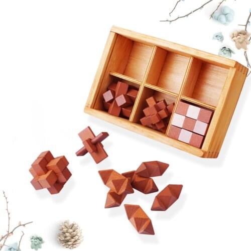 Wooden Kong Ming Lock Game Toy For Children Adults Kids Drop Shipping Iq Brain Teaser Interlocking Burr Puzzles