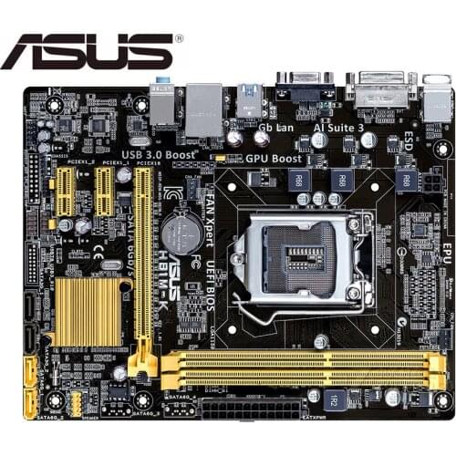 For ASUS H81M-K LGA 1150 Original Used Desktop for Intel H81 Motherboard DDR3 USB3.0 SATA3 PCI-E3.0 boards on slaes