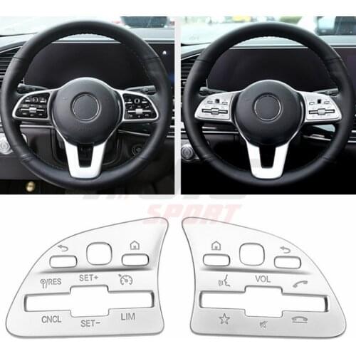 For Mercedes Benz A B C E Class GLB GLC GLE W177 W205 W213 W247 W167 2019 2020 ABS Car Steering Wheel Button Switch Panel Trim