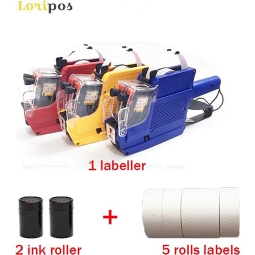 Mx-6600 Two-line Price Labeller 10 Digits Tag Sticker Pricing Gun Refillable Ink Roller Price Labeller Tool Double Lines Marker