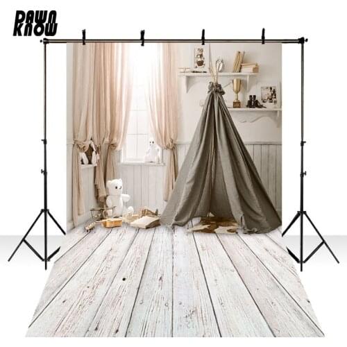DAWNKNOW Indoor Photography Background Curtain Pup Tent Photocall Polyester Children Backdrops For Wedding Photo Studio lv945