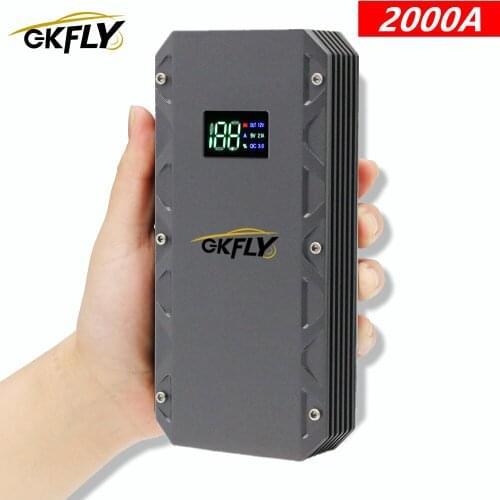 GKFLY 2000A Car Jump Starter 24000mAh Starting Device Emergency Power Bank Car Booster Battery For Petorl Diesel Car