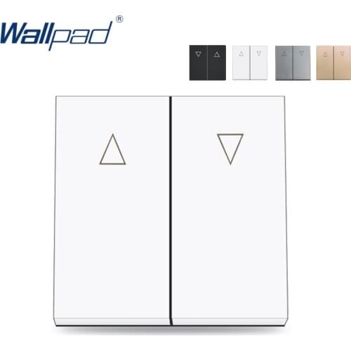 Curtain Button Wallpad 2 Gang Reset Momentary Push Button Switch For Module only 52*52mm