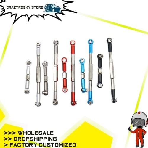 RCAWD Steering Tie Rod Set For WPL Henglong B1 B-14 B-16 C-14 C-24 B-24 B-26 JJRC Q61 Q60 4x4 6x6 Military Truck&Crawler WPL1608