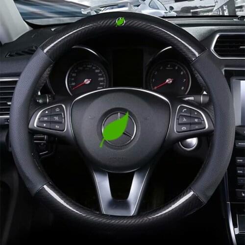 Leather Car Steering-wheels Cover 37 38cm 15" for Mercedes-Benz GLK GLE GLS GL ML GLC Class GLK260 GLC200 LG350 ML300 GL3320 GLS