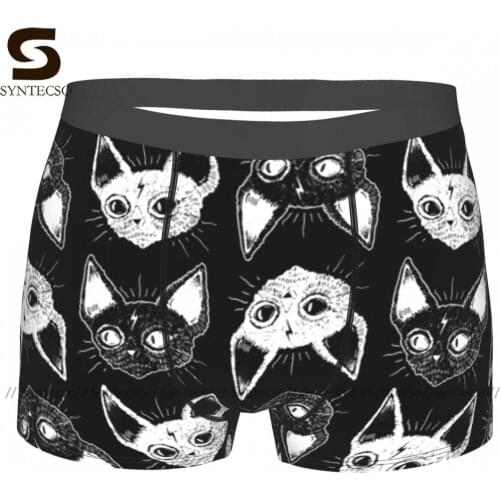 Cat Underwear Hot Polyester Stretch Trunk Teen Sublimation Design Boxer Brief