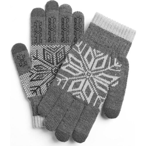 2021 New Men Gloves Touch Screen Warm Gloves Female Warm Mitten Outdoor Driving Cold-proof Glove