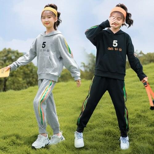 Girls Autumn Outfit Girl Clothing Set Children Clothes 4-12 Years Tracksuit Hooded+Pants 2 Piece Outfits Sets for Kids Costumes