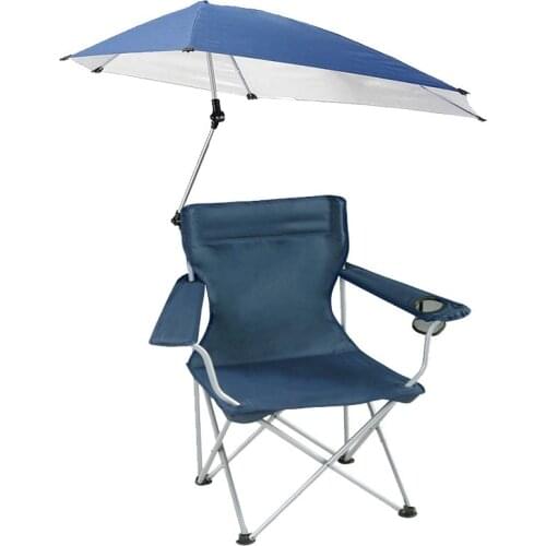 Outdoor leisure fishing chair portable folding sunshade beach chair travel camping chair with umbrella
